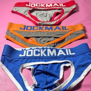 Jockmail Men's Briefs Set - Red, Orange, Blue